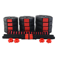 Haltères hexagonales réglables 2 en 1 Jeu d'haltères en ciment Haltères d'haltérophilie avec gym fitness