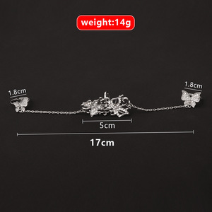 Butterfly Hollow Vine CZ Cocktail <b>Ring</b> Women's Party Jewelry Adjustable Finger <b>Ring</b> - Product Image 4