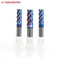 Juego de fresas de extremo de carburo sólido HANDERK RTS 4 flautas 50-200mm 65HRC 4F fresa para herramienta CNC