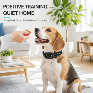 <span class=keywords><strong>Collier</strong></span> <span class=keywords><strong>anti</strong></span>-<span class=keywords><strong>aboiement</strong></span> pour chien rechargeable personnalisé, avec vibration et sensibilité réglable, pour chiens de petite/moyenne/grande taille - Product Image 2