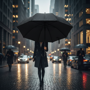 CASAMAX WL CL-1501 Ombrelli Neri 55cm Lussuosi Moderni Eleganti Durevoli Alla Moda Ecologici - Product Image 3