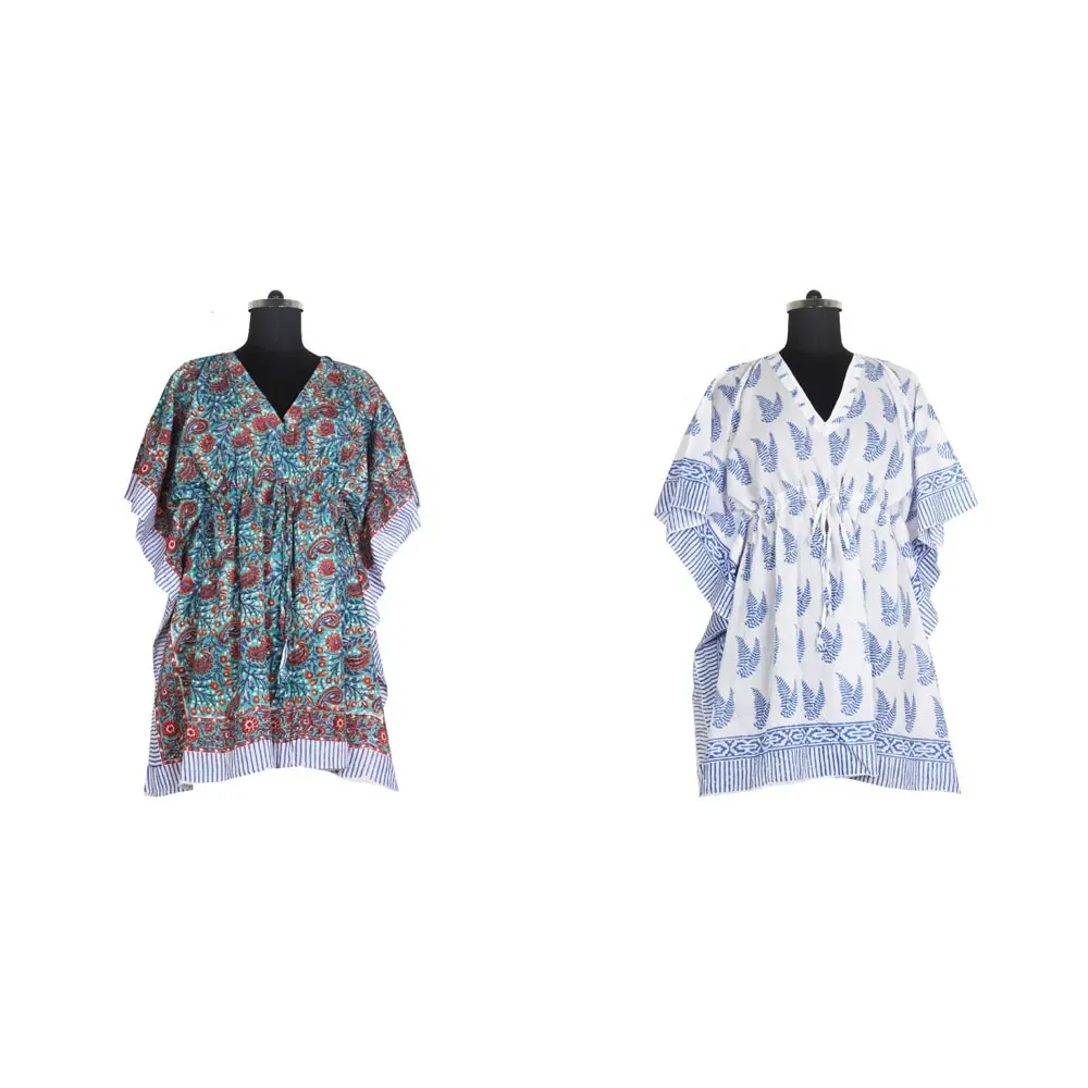 Short Silk Caftan For Women Manufacturer Of Women's Wear Designer Indian Cotton Kimono Long And Short Kaftan