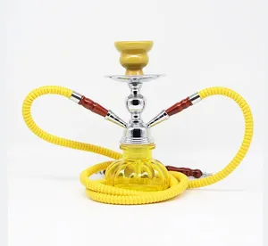 Copo de vidro Shisha para jogar com vários jogadores, copo de barril duplo para fumar Shisha, filtro de óleo árabe, equipamento de design