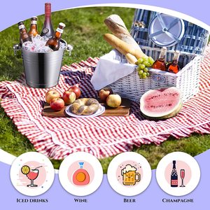 Seau refroidisseur de glace en métal 201 de <span class=keywords><strong>6</strong></span> <span class=keywords><strong>litres</strong></span> en acier inoxydable avec logo personnalisé Seaux à glace à <span class=keywords><strong>champagne</strong></span> pour la fête - Product Image 2