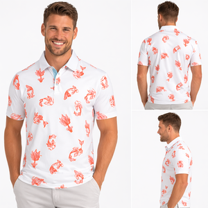 Camisetas Polo de Golf Personalizables de Secado Rápido, Manga Corta, Elásticas en 4 Direcciones, con Estampado Completo por Sublimación y Bordado con Logotipo - Product Image 1