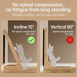 Verticale grenen & jute eenvoudige krabplank, krasbestendig, slijtvast, kattenkrabplank, kattenkrabmat, katten speelgoed - Product Image 4