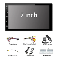 Lecteur audio stéréo GPS pour voiture Android 10 universel 7 pouces avec télécommande et fonctions d'amplification