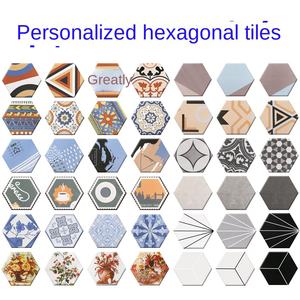 Carrelage Hexagonal Vintage Nordic 200mm Carreaux Rustiques en Porcelaine pour Intérieur pour Cuisine Balcon Mur de Toilette en Style Ciment - Product Image 2