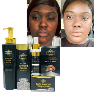 5D <strong>Gluta</strong> Cosmetic <strong>Wholesale</strong> Skin Care Set Super Miracle <strong>White</strong> Serum Premium Glutathion Bleaching Cream Body Lotion Whitening Set - Product Image 1