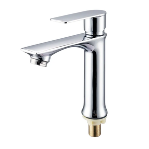 Robinet de lavabo moderne à poignée unique, eau froide, montage sur plan, noyau de valve en céramique, conception à trou unique pour application en chambre à coucher - Product Image 4