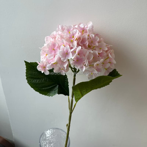 M79, venta al por mayor, arreglos florales de boda de alta calidad, solo bebé, Hortensia <span class=keywords><strong>rosa</strong></span>, seda, tacto Real, flor de Hortensias artificiales - Product Image 5