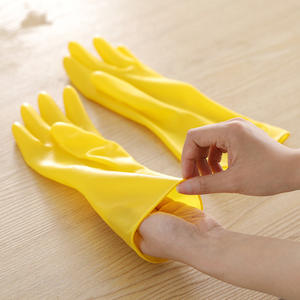 Guantes de goma impermeables para el hogar, duraderos, un gran ayudante en la cocina, resistentes al agua y al aceite, para limpieza del hogar - Product Image 1
