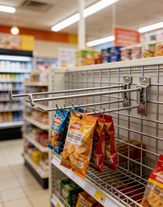 Hot Sale Supermarket Retail Hanging Metal Slatwall Display Pegboard ...