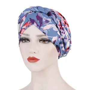 Heißer Verkauf gedruckter Frauen Hijab Winter rohr Turban muslimische Kopftuch hüte