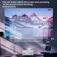 Projecteur vidéo intelligent pour cinéma maison, Android, WIFI, écran miroir, téléphone portable, mini projecteur portable, projecteur extérieur, projecteur Full HD