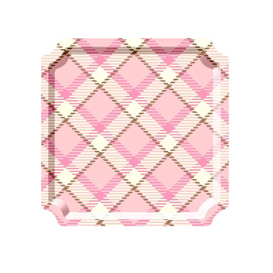 DAMAI Pink Diamond <b>Square</b> Party Tableware <b>Set</b> with Disposable Paper <b>Plates</b> Cups Napkin for Tea Party Supplies - Product Image 4