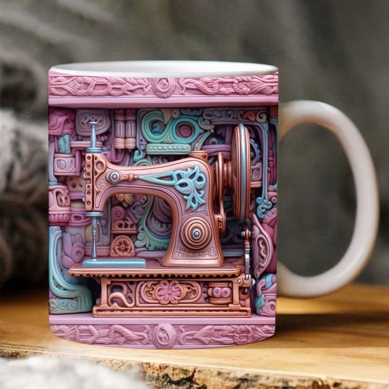 Tasse de machine à coudre a