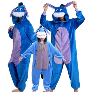 OEM/ODM Animal temática familia juego pijamas acogedor <span class=keywords><strong>tejido</strong></span> Onesie conjuntos adultos niños Navidad Halloween disfraz elegante frente - Product Image 2
