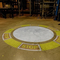 Projecteur Gobo LED pour signalisation de sécurité au sol en zone à charge limitée pour grue suspendue, pour atelier industriel et avertissement du personnel de levage