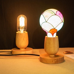 Phong Cách Hiện Đại Cơ Thể Bằng Gỗ E27 Vít Chuyển Đổi Bảng Đèn Cơ Sở Nhà Máy Tùy Chỉnh Cho Phòng Ngủ Cạnh Giường Ngủ Trang Trí Nội Thất 5V Pin Cung Cấp Điện - Product Image 1