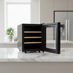 Enfriador de Vino de Lujo para <span class=keywords><strong>12</strong></span> <span class=keywords><strong>Botellas</strong></span>, Refrigerador de Vino Independiente Grande para Vino Tinto, Blanco, Champán y Espumoso - Product Image 4