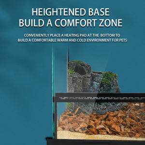 파충류 유리 탱크 전체 유리 측면 사용자 지정 파충류 유리 케이지 블랙 파충류 탱크 - Product Image 4