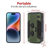 Radio de Emergencia Portátil con Batería Interna de 5000 mAh, Linterna de Lectura, Alarma SOS, Alta Sensibilidad, Kit de Preparación para Desastres