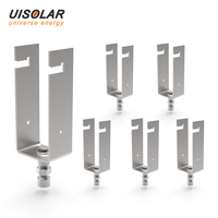 UISOLAR - Serre-tuyaux carrés en acier galvanisé, supports de montage solaire en forme de U pour système d'installation de carport