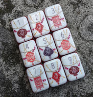 Jeu de Mahjong portable en acrylique orange à 7 couches, style américain, durable pour le jeu familial quotidien, Walk with Me