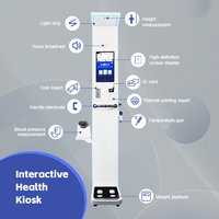 Selbstbedienungs-Gesundheitscheck-Kiosk in Medizinischer Qualität für den Ganzkörper-Check, INBCA IN-I2 OEM/ODM, 21-Zoll LED-Touchscreen, ABS & Metall
