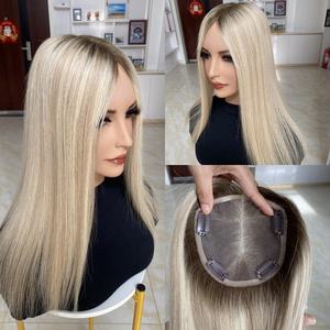Nieuwe Aanwinst 5x5 Europees Maagdelijk Menselijk Haar Topper Voor Vrouwen Mono Base Closure Toupet Voor Vrouwen Met Rechte Stijlen 150% Dichtheid - Product Image 2