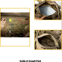 Sac à dos tactique robuste 50L en nylon MOLLE avec cadre externe pour ordinateur portable 15,6 pouces, camouflage CP, étanche, pour randonnée, camping et trekking
