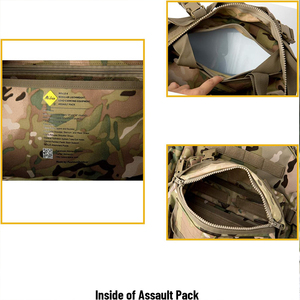 กระเป๋าเป้สะพายหลังแบบยุทธวิธีขนาด 50 ลิตร รุ่น Heavy Duty ลายพราง Multicam CP กันน้ำ ใส่แล็ปท็อปขนาด 15.6 นิ้ว เหมาะสำหรับเดินป่า ตั้งแคมป์ และเดินทางไกล - Product Image 2