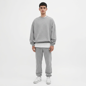 360 GSM personnalisé col rond surdimensionné sweat col rond coton pull et sweats à capuche blanc goutte épaule pull à capuche - Product Image 1
