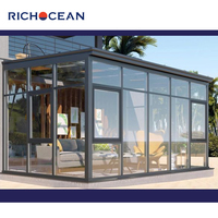 Véranda autoportante 4 saisons en aluminium Design moderne personnalisé Véranda solarium de haute qualité Cour en verre étanche Parc Hôtel