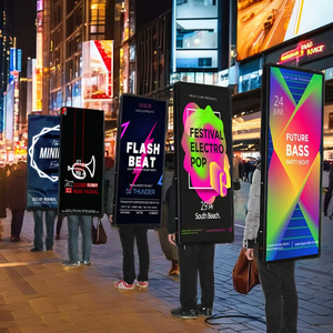 Di động ngoài trời Màn hình LED kỹ thuật số biển Video hiển thị quảng cáo người chơi thép nhôm con người đi Bộ Ba Lô LED biển quảng cáo - Product Image 6