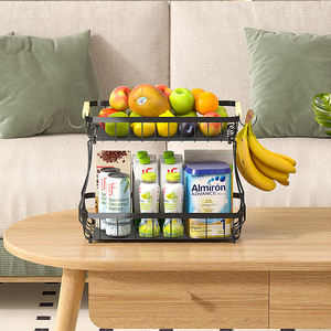 Cesta de alambre de metal desmontable para almacenamiento de frutas y verduras, estante de cocina rectangular, organizador de encimera, uso doméstico apilable - Product Image 4