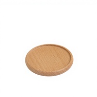 Sous-verre personnalisable en bois de hêtre pour tasses à café et thé, durable, isolant thermique, écologique, uni