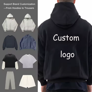 Sweatshirt à capuche en coton épais personnalisé de luxe pour hommes, sweat-shirt surdimensionné, logo sérigraphié de qualité supérieure vente en gros - Product Image 2