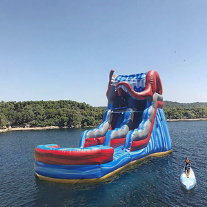 Toboggan aquatique gonflable commercial en PVC de 20 pieds avec parcours d'obstacles aquatiques pour événements en plein air - Product Image 3