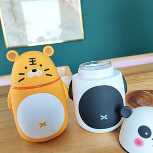 Cute Panda Double Wall Insulated Glass Cup 300ml Cartoon Animal Portable Water Mug For Boys Girls Students Daily Drinking - Product Image 4