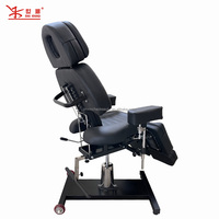 Fauteuil de tatouage hydraulique professionnel Xinchao, lit de tatouage multifonctionnel à jambes séparées, lit de piercing rotatif avec base roulante