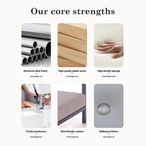 Conjunto <span class=keywords><strong>de</strong></span> Muebles <span class=keywords><strong>de</strong></span> Jardín Modernos, Cómodos, Impermeables y Económicos para Exteriores, Patio, Terraza, Villa, Sofá <span class=keywords><strong>de</strong></span> Aluminio - Product Image 4