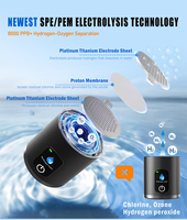 Бутылка для воды с технологией SPE/PEM, сертифицированная CE, ROHS, FCC, 320 мл, 8000ppb, с ЖК-дисплеем, зарядкой Type-C USB, для использования на улице в холодную погоду