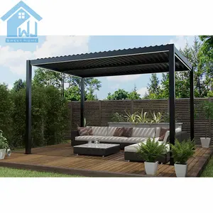 Telecomando esterno Gazebo giardino in alluminio a feritoia per tetto pergolato parasole con parasole