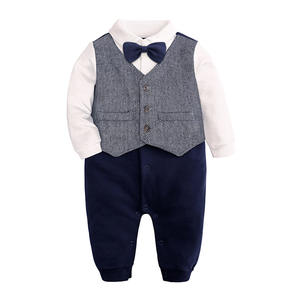 Traje Formal de Caballero para Bebés Recién Nacidos, Mono de Manga Larga con Corbata de Moño, Ropa de Esmoquin para Bebés de 0 a 24 Meses, Moda 2021 - Product Image 3