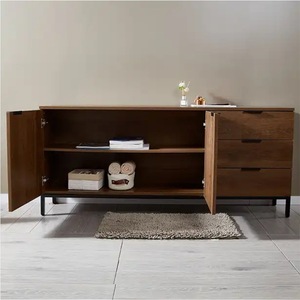 Minimalist style solid wood <b>sideboard</b>, home living room wall-mounted <b>storage</b> cabinet, large capacity dining room cabinet, tea - Product Image 3
