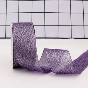 Grosgrain glitter ribbon frete grátis glitter roxo 38mm 100 yard glitter ribbon