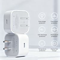 Cargador Rápido USB-C PD 3.0 de 40W con Enchufe Estadounidense y Adaptador de Pared Eléctrico Ignífugo para Teléfono Móvil 17 Pro Max, Carga de Alta Velocidad