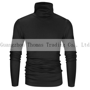 ¡Oferta! Camisetas manga larga cuello tortuga diseño Color liso otoño para <span class=keywords><strong>hombre</strong></span> - Product Image 3